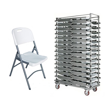 Pack 30 Chaises empilables CLIKLIGHT® et Chariot