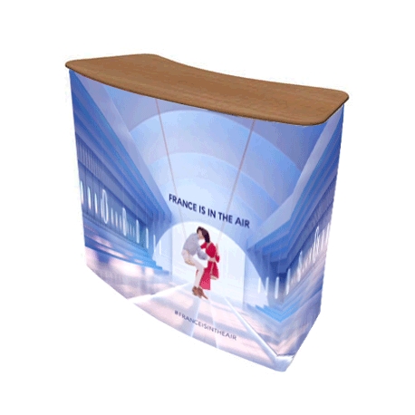 STANDCOM® DESK TEXTILE Courbe JES® (sur mesure possible)