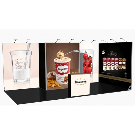 COMSTAND ® 18m2 2 côtés & réserve centrale